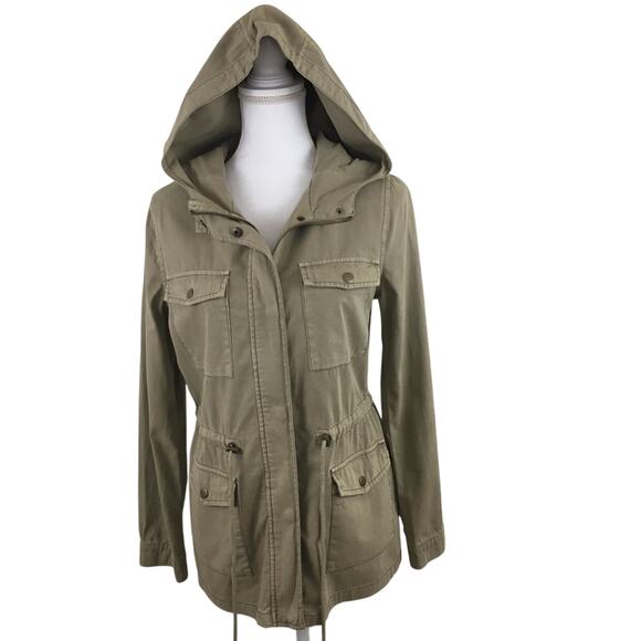Forever 21 Hoodie Utility Jacket 100% Cotton Size Small - Picture 6 of 8